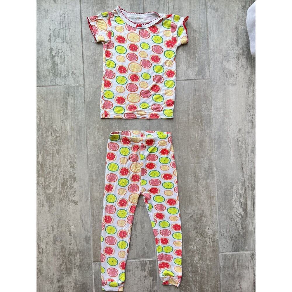 Rabbit Moon Designer Boutique Bamboo 2-Piece Pajama Set White 24M